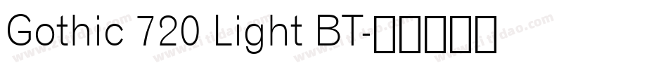 Gothic 720 Light BT字体转换